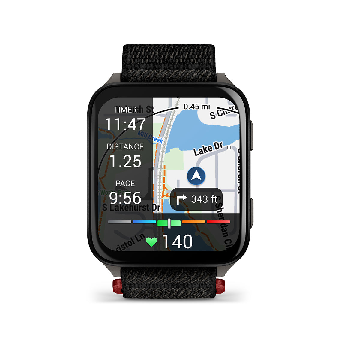 Garmin Venu X1 AMOLED GPS Smartwatch, Slate Titanium Caseback with Black ComfortFit Nylon Band