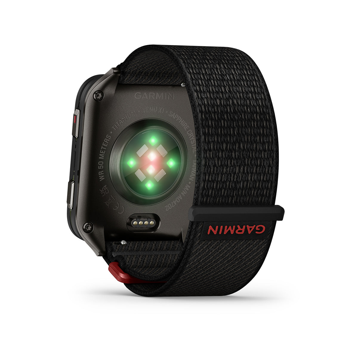 Garmin Venu X1 AMOLED GPS Smartwatch, Slate Titanium Caseback with Black ComfortFit Nylon Band