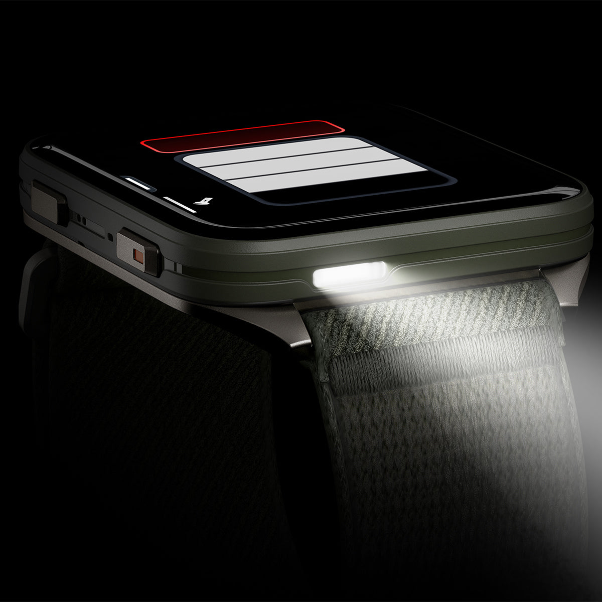Garmin Venu X1 AMOLED GPS Smartwatch, Titanium Caseback with Moss ComfortFit Nylon Band