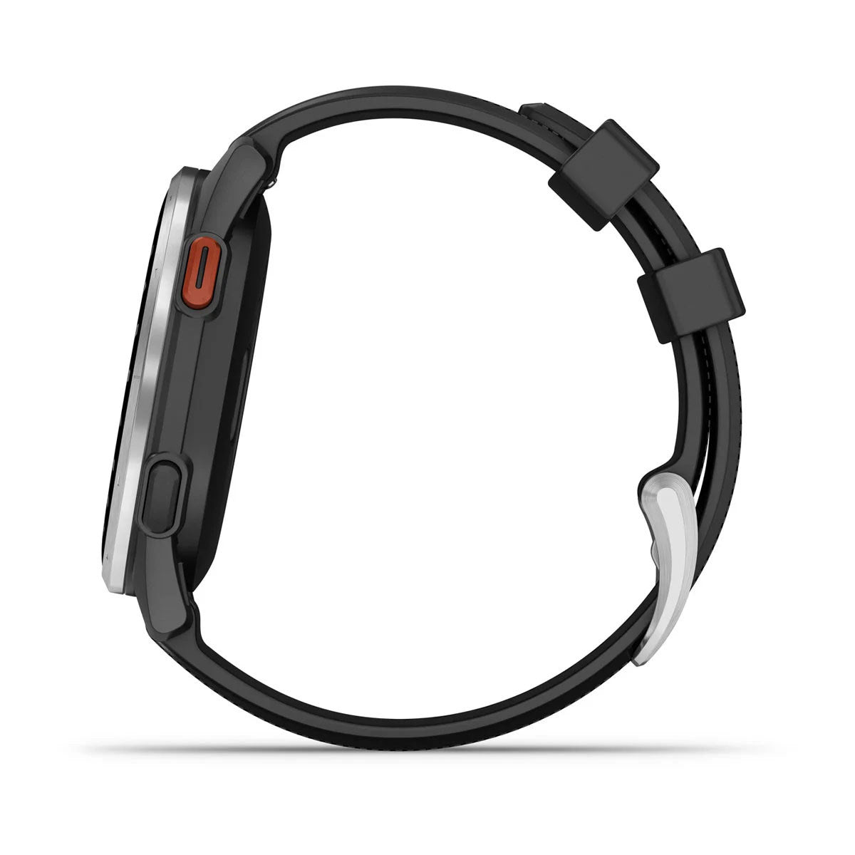 Garmin Approach S44 43mm AMOLED GPS Golf Smartwatch, Silver Aluminum Bezel with Black Silicone Band