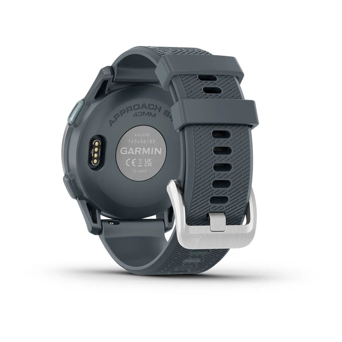 Garmin Approach S44 43mm AMOLED GPS Golf Smartwatch, Silver Aluminum Bezel with Twilight Silicone Band