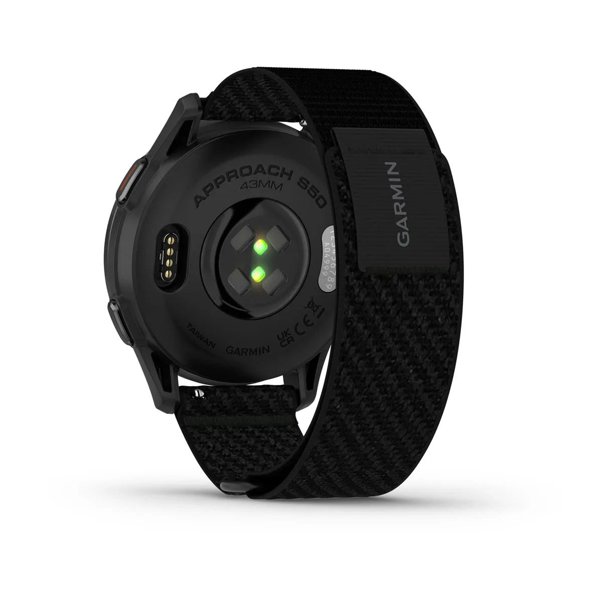 Garmin Approach S50 43mm AMOLED GPS Golf Smartwatch, Slate Aluminum Bezel with Black ComfortFit Nylon Band