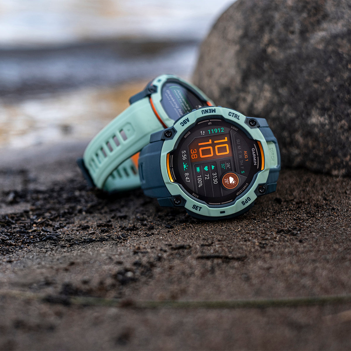 Garmin Instinct 3 50mm AMOLED GPS Smartwatch with Silicone Band Neotropic/Twilight