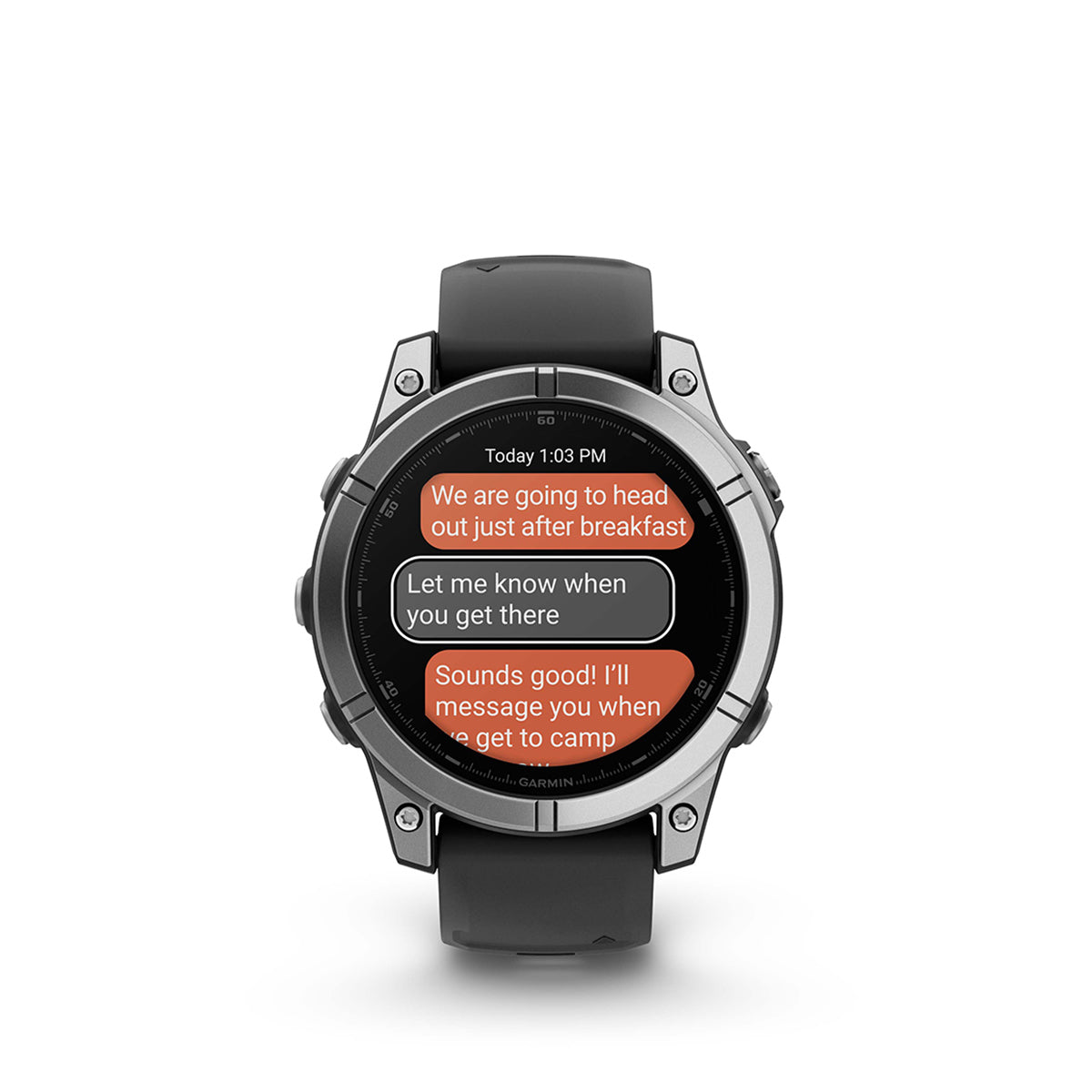 Garmin fenix E 47mm AMOLED GPS Smartwatch, Stainless Steel with Black Silicone Band