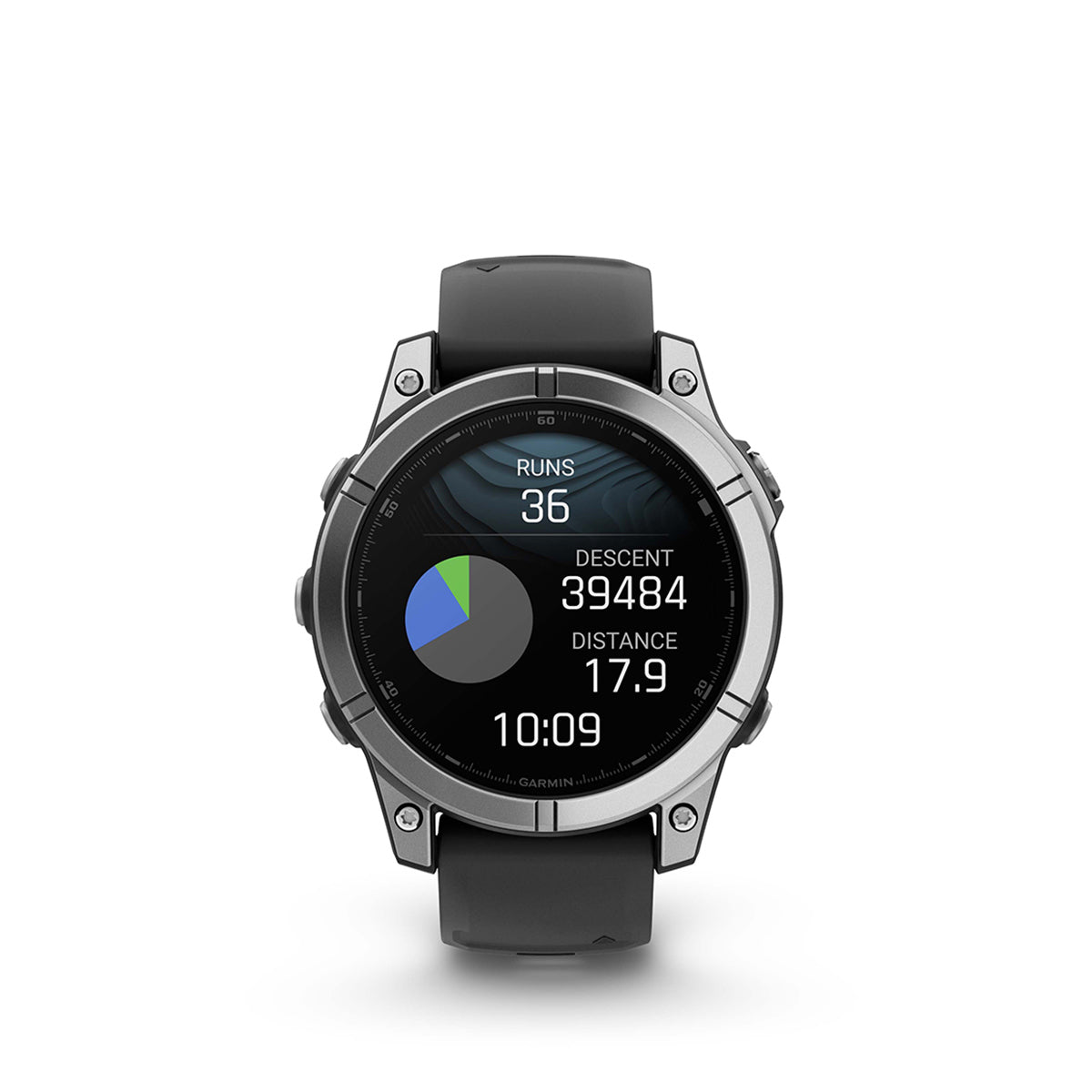 Garmin fenix E 47mm AMOLED GPS Smartwatch, Stainless Steel with Black Silicone Band