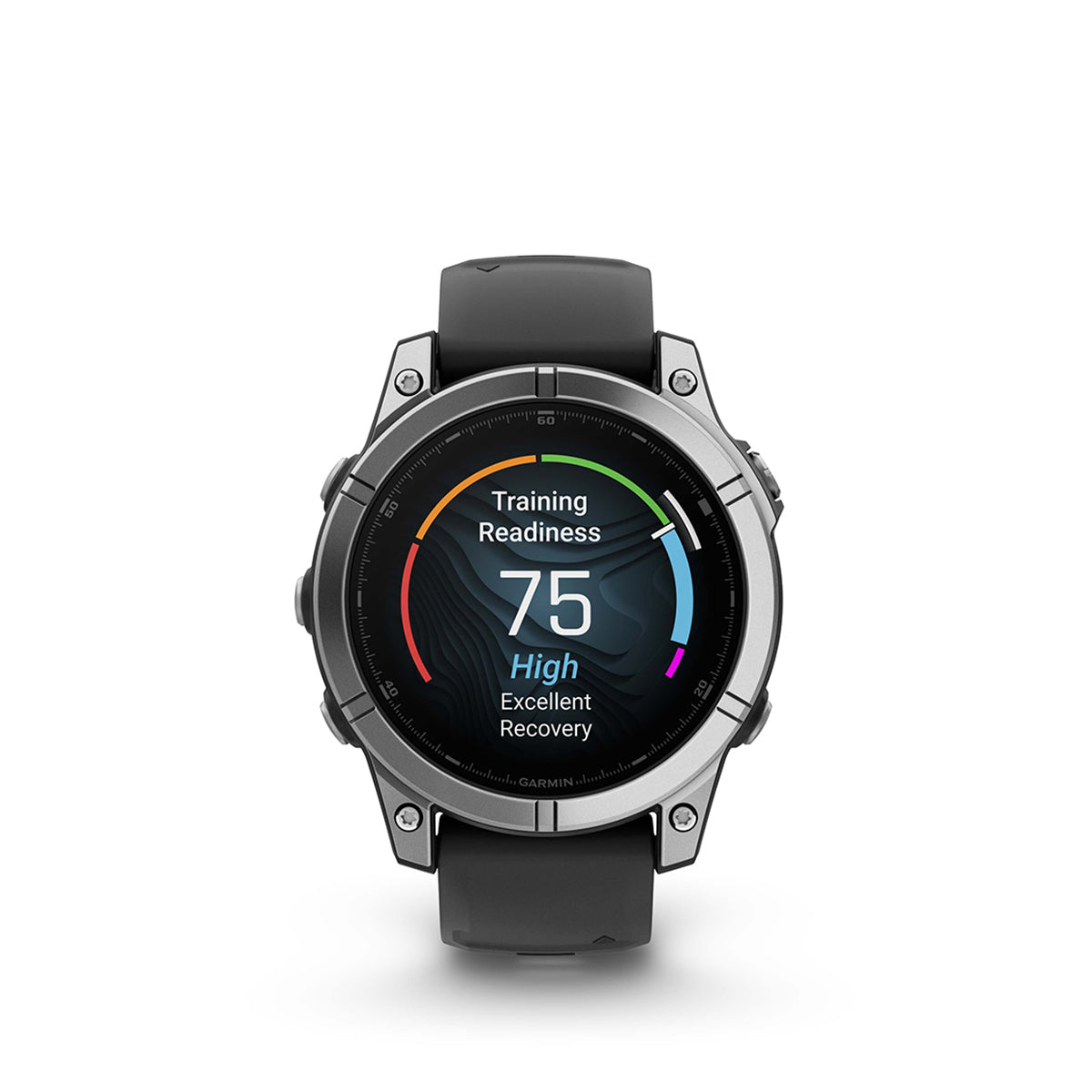 Garmin fenix E 47mm AMOLED GPS Smartwatch, Stainless Steel with Black Silicone Band