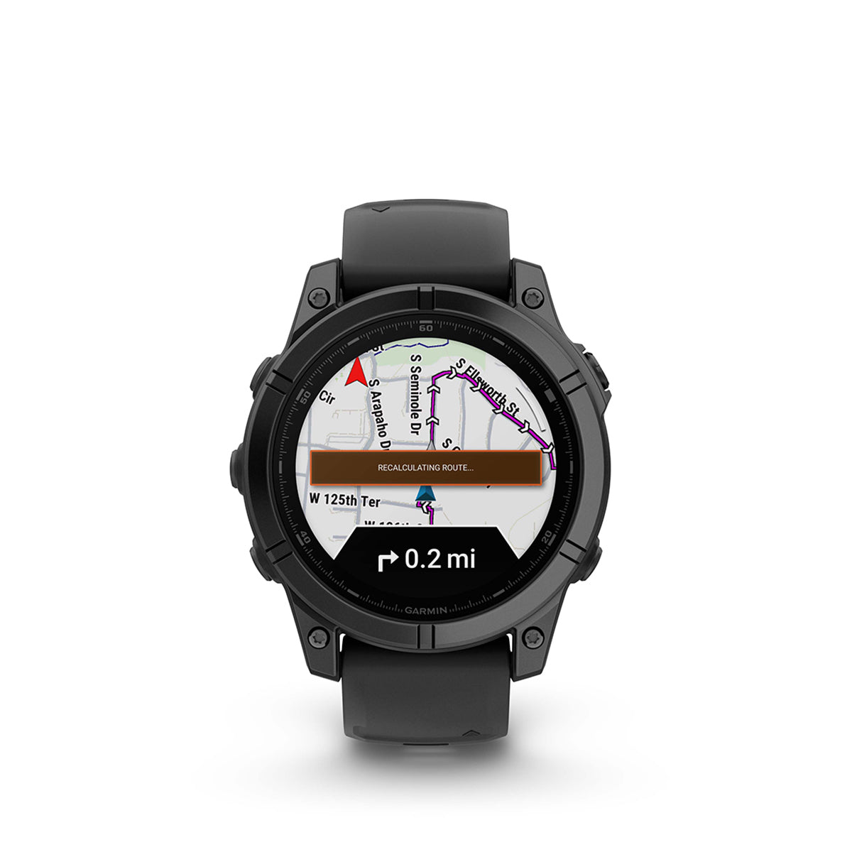 Garmin fenix E 47mm AMOLED GPS Smartwatch, Slate Gray Steel with Black Silicone Band