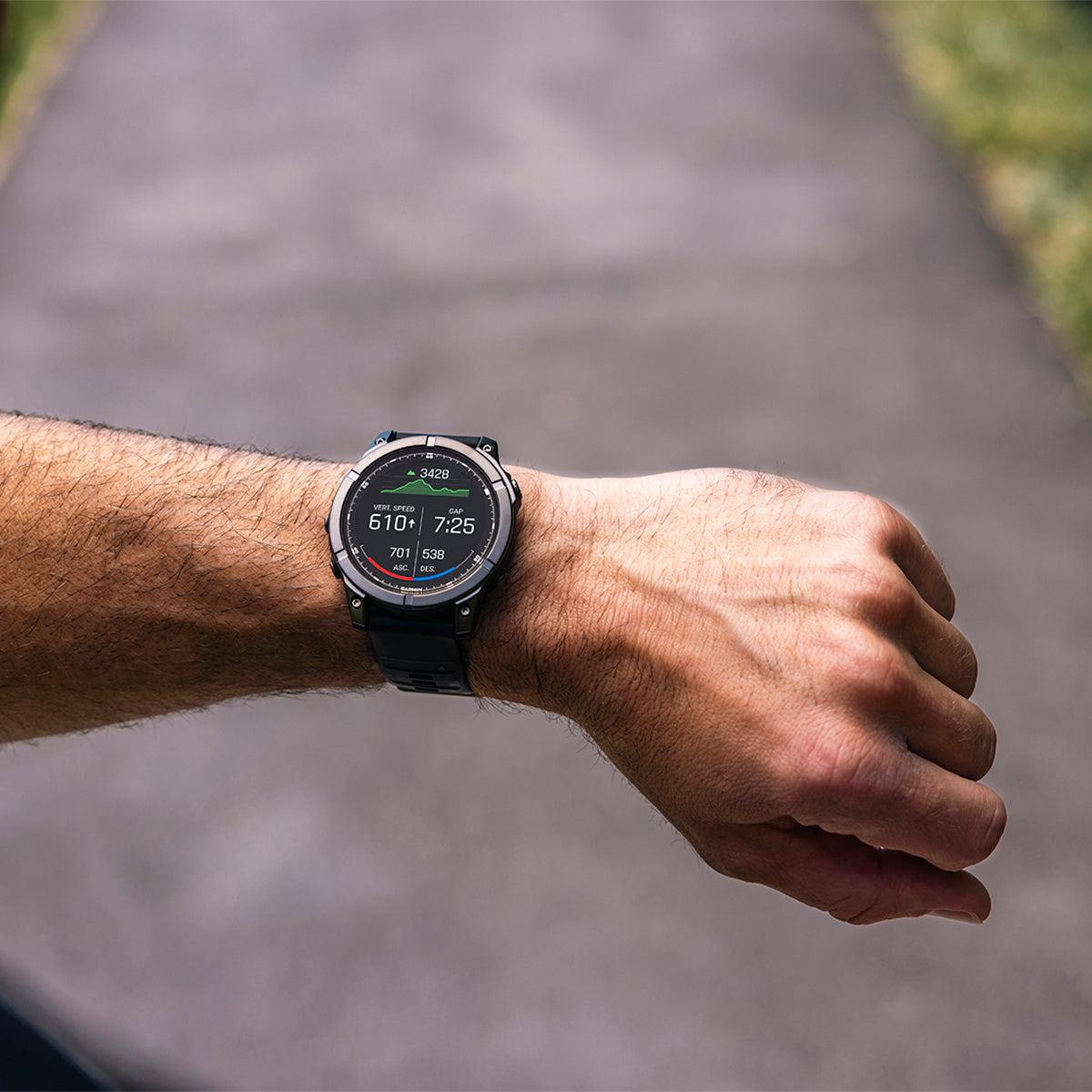 Garmin fenix E 47mm AMOLED GPS Smartwatch, Slate Gray Steel with Black Silicone Band