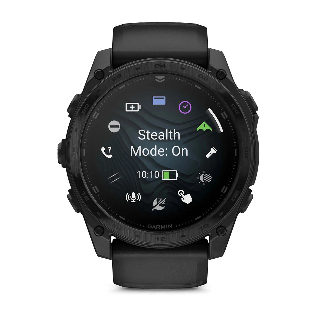 Garmin tactix 8 51mm AMOLED Tactical GPS Smartwatch with Applied Ballistics and Black Silicone Band
