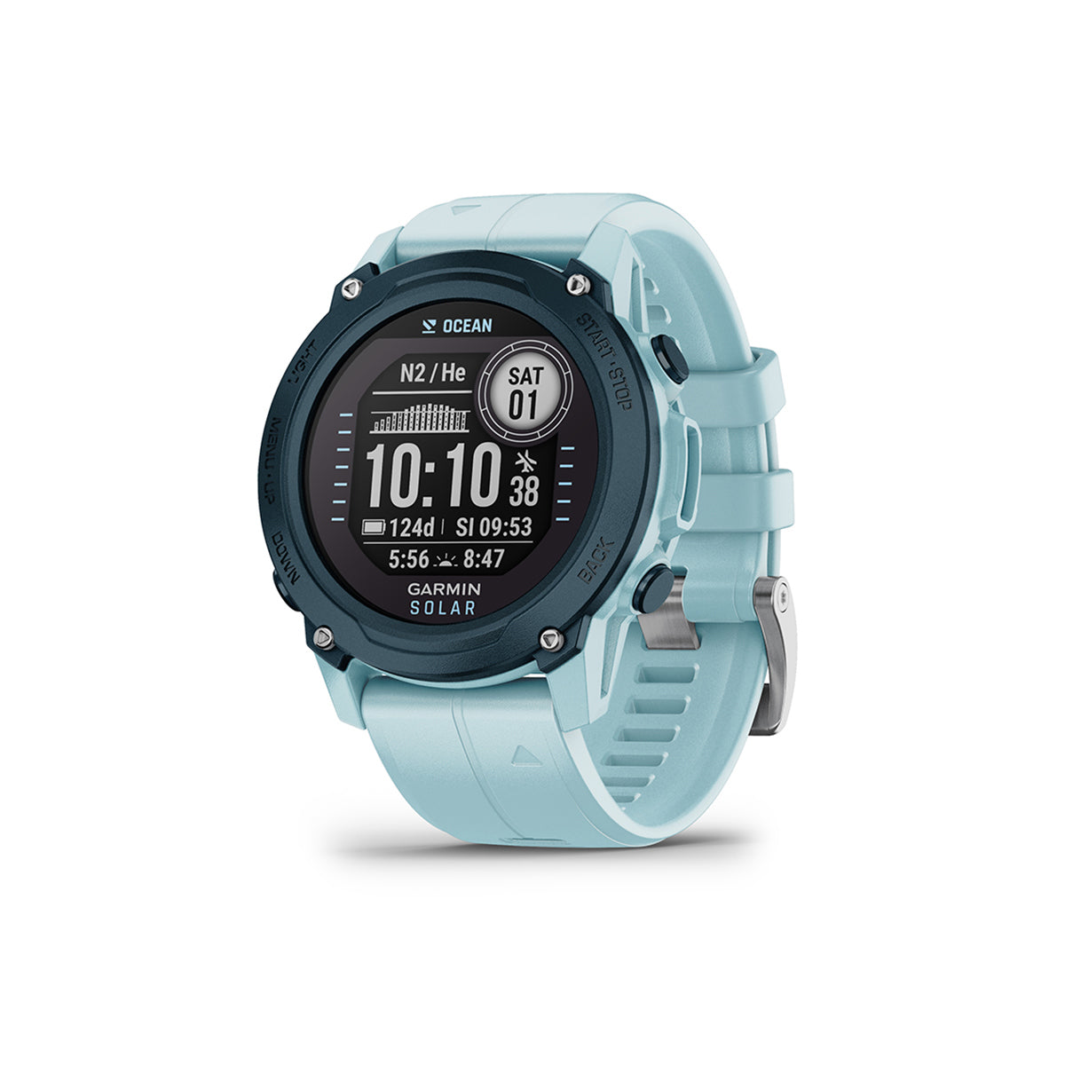 Garmin Descent G1 Solar Ocean Edition Dive 45mm GPS Smartwatch, Azure