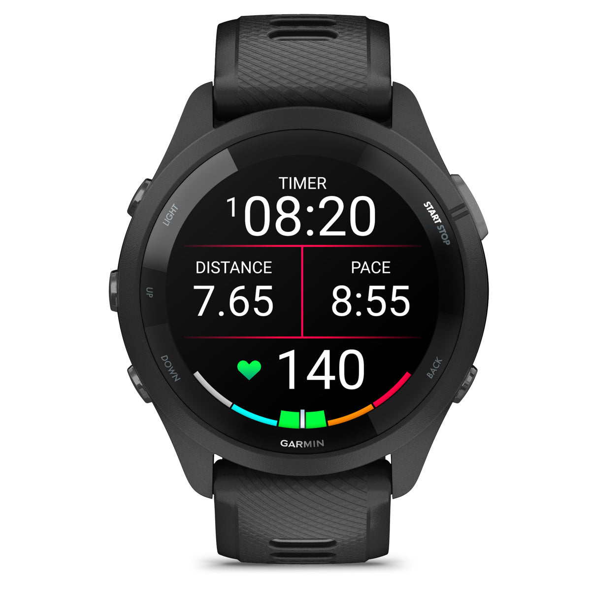 Garmin Forerunner 265 Multisport GPS Smartwatch, Black/Powder Gray