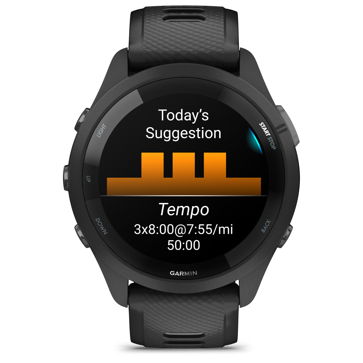 Garmin Forerunner 265 Multisport GPS Smartwatch, Black/Powder Gray