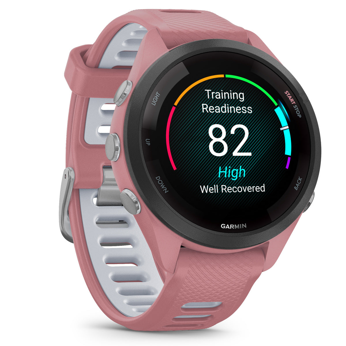 Garmin Forerunner 265S Multisport GPS Smartwatch, Light Pink/Whitestone