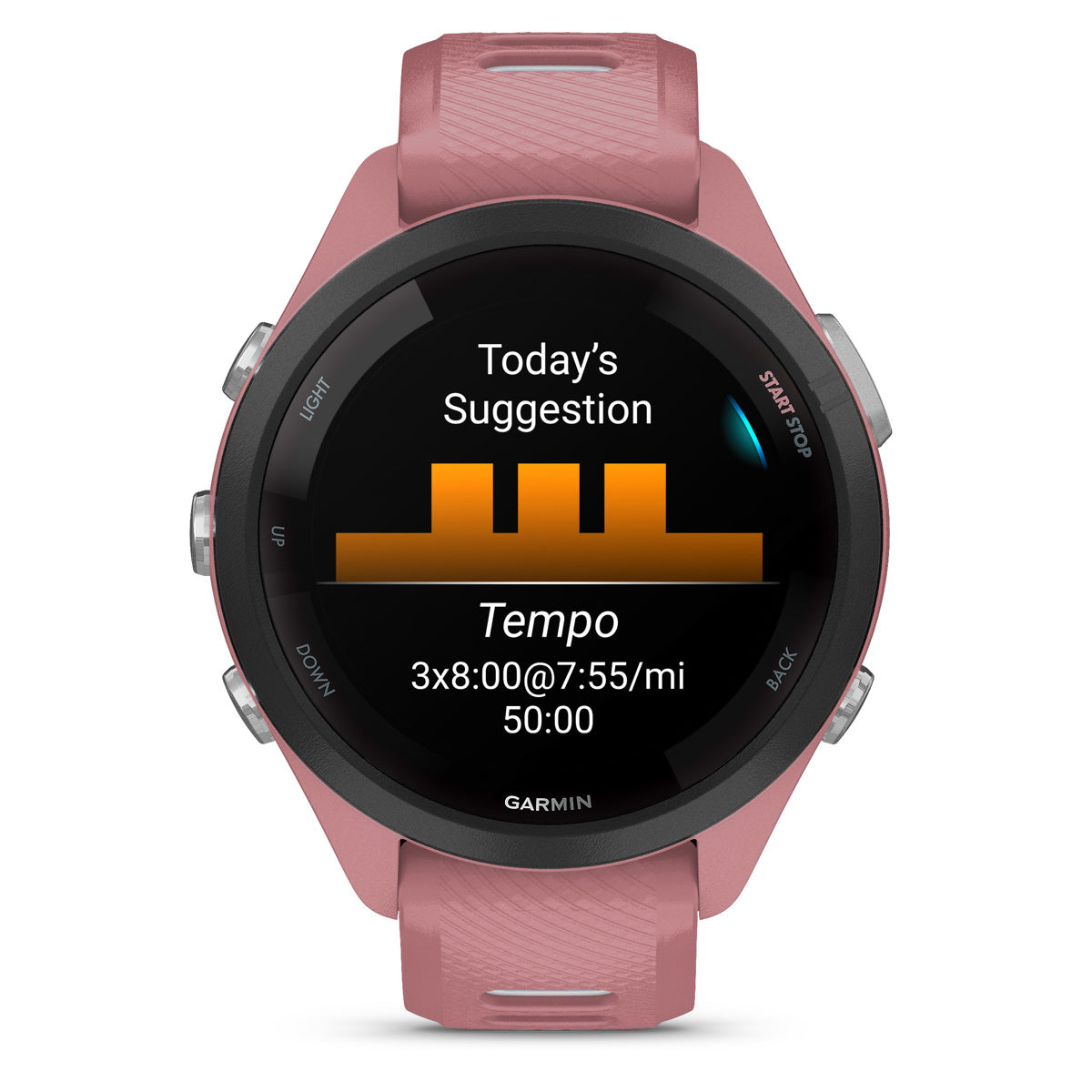 Garmin Forerunner 265S Multisport GPS Smartwatch, Light Pink/Whitestone