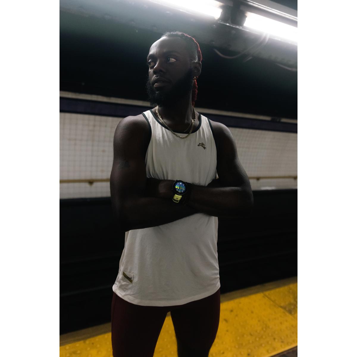 Garmin Forerunner 965 Multisport GPS Smartwatch, Whitestone/Powder Gray