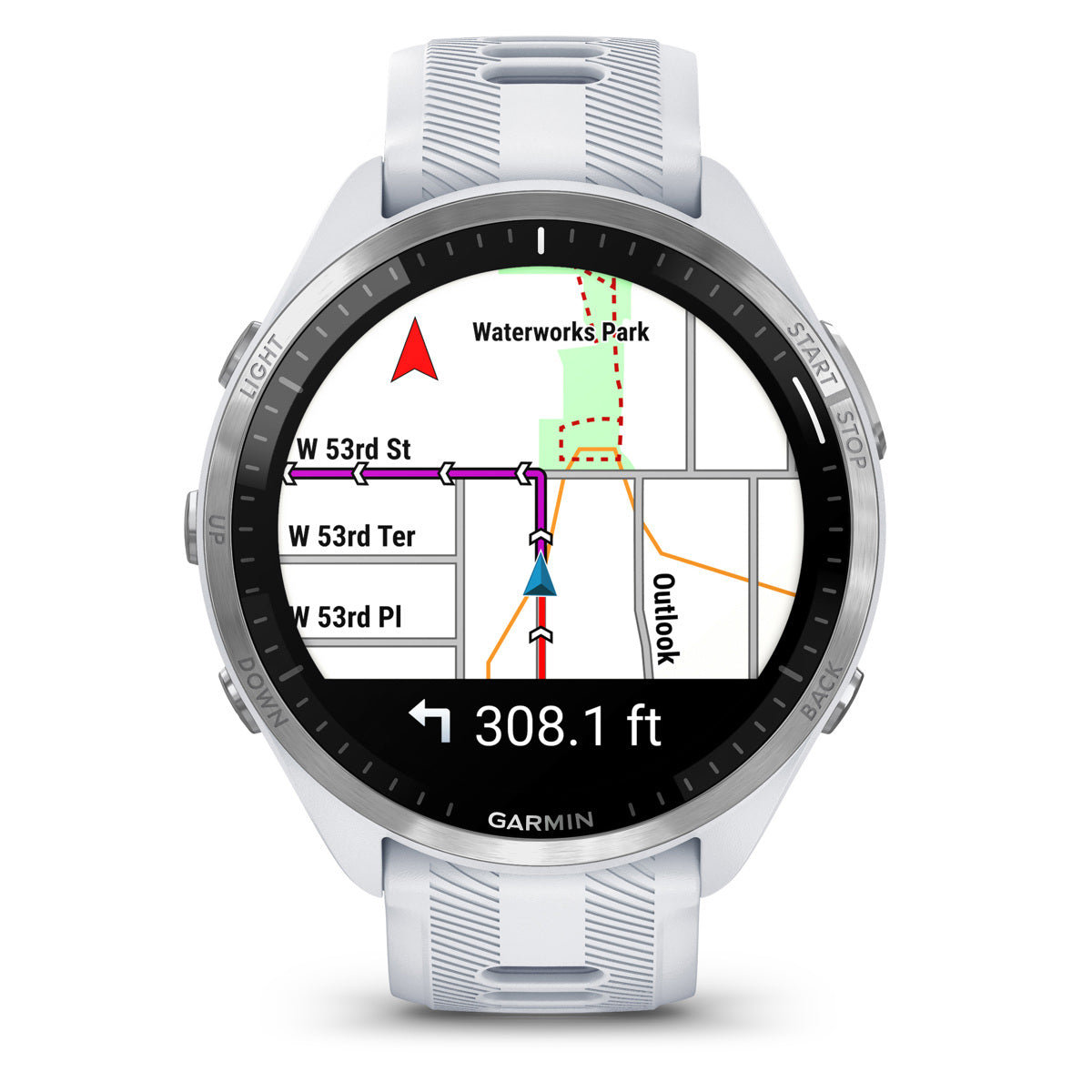 Garmin Forerunner 965 Multisport GPS Smartwatch, Whitestone/Powder Gray