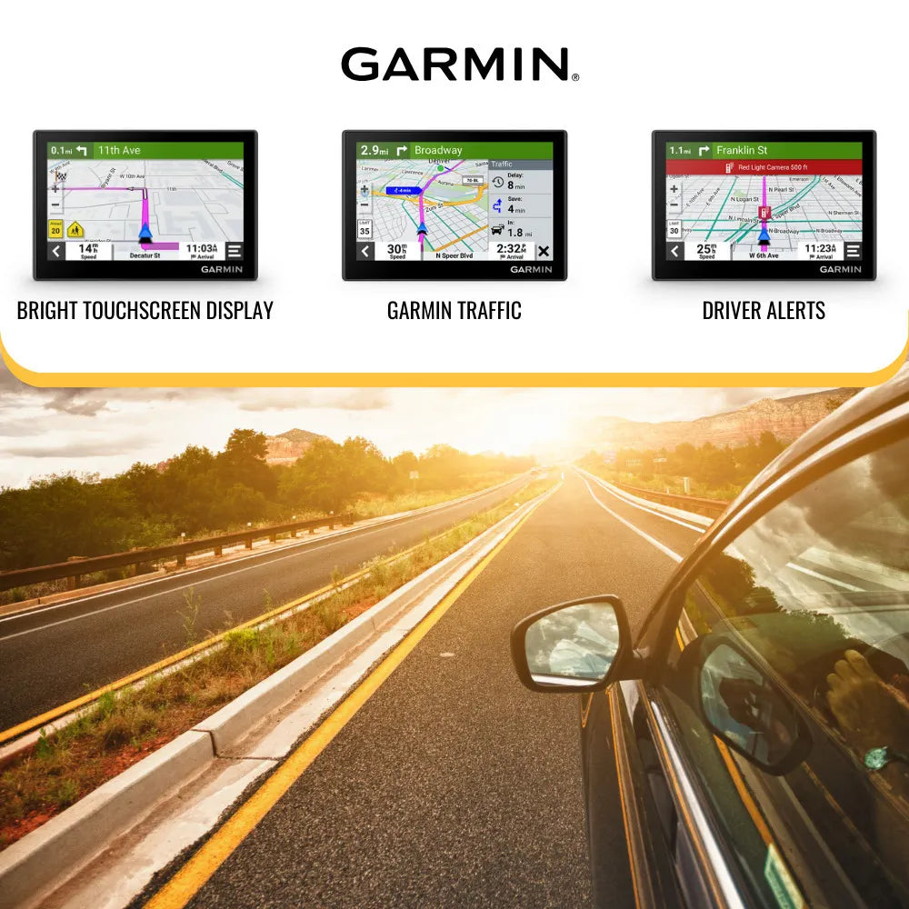 Garmin Drive 53 and Traffic GPS Navigator with Knox Gear GPS Suction Cup Mount (Black) Bundle