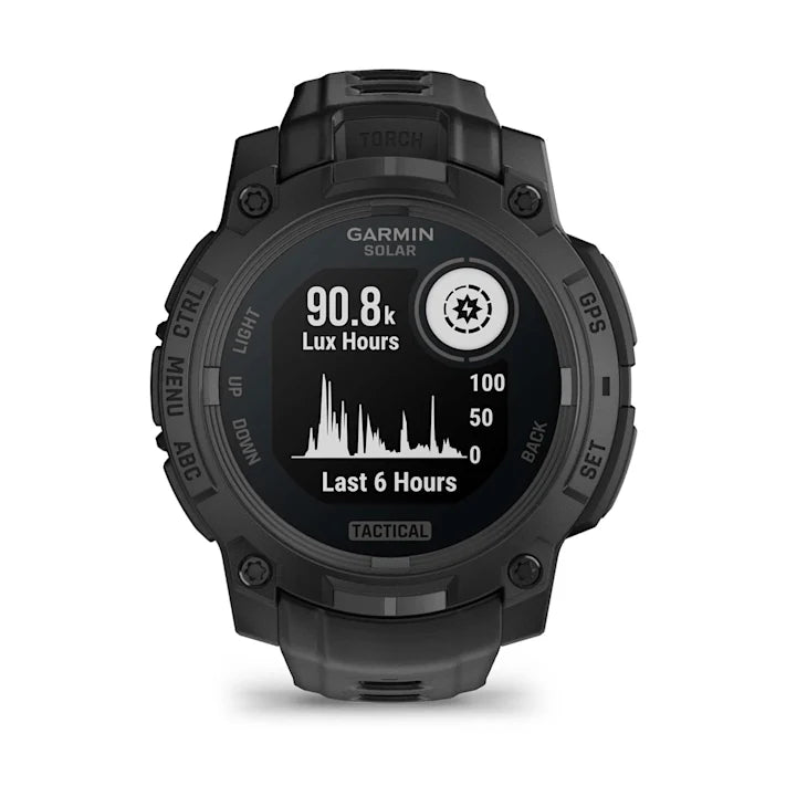 Garmin Instinct 3 Tactical Edition, 45mm, Solar Charged Display, Rugged Outdoor GPS Smartwatch