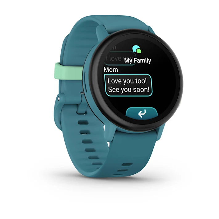 Garmin Bounce 2, Kids Smartwatch with Calling, Messaging and Location Tracking Features, Turquoise