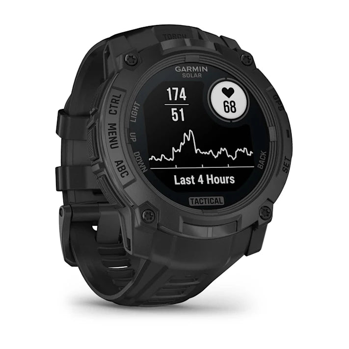 Garmin Instinct 3 Tactical Edition, 50mm, Solar Charged Display, Rugged Outdoor GPS Smartwatch