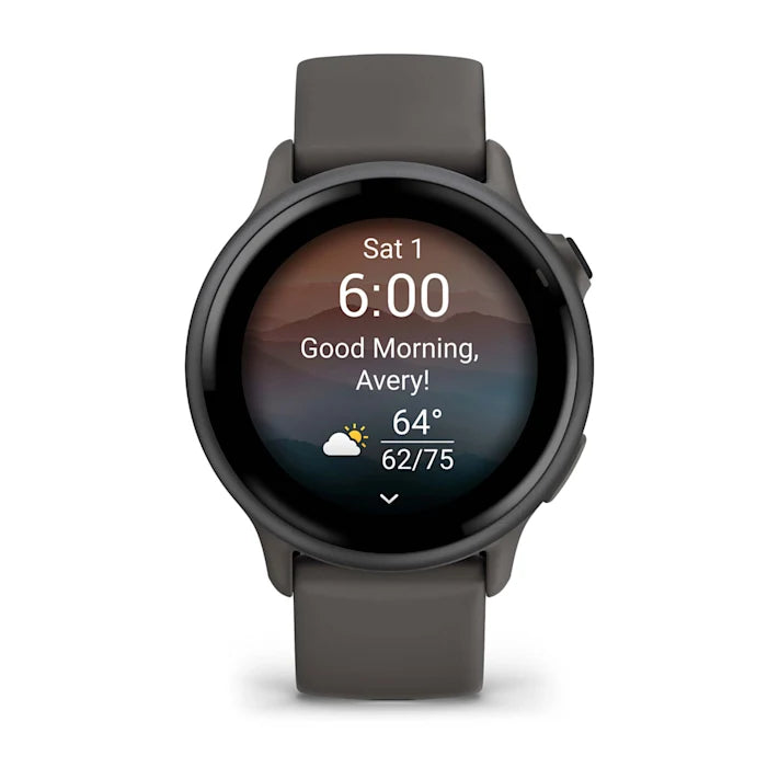 Garmin vívoactive 6, Health and Fitness GPS Smartwatch, AMOLED Display, Up to 11 Days of Battery, Pebble Gray with Slate Band