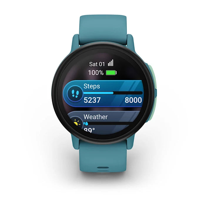 Garmin Bounce 2, Kids Smartwatch with Calling, Messaging and Location Tracking Features, Turquoise