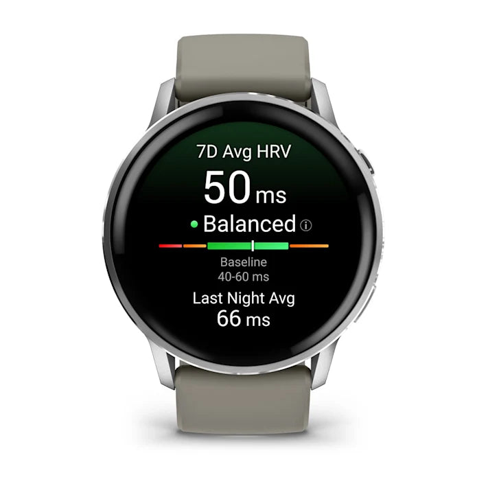 Garmin Venu 4, 45mm, Advanced Health and Fitness GPS Smartwatch, Bright and Colorful Display, Built-in Flashlight, 12 Days of Battery Life, Silver with Silver Gray Silicone Band