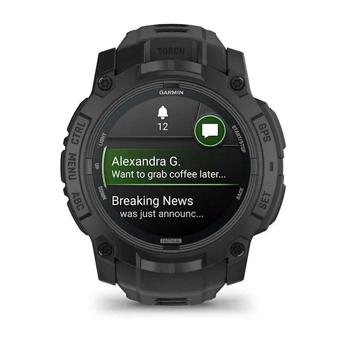 Garmin Instinct 3 Tactical Edition, 50mm, AMOLED Display, Rugged Outdoor GPS Smartwatch