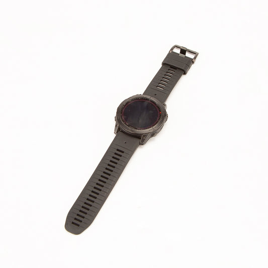 Used Garmin fenix 7X Pro Sapphire Solar Edition 51mm GPS Smartwatch, Carbon Gray DLC Titanium with Black Band