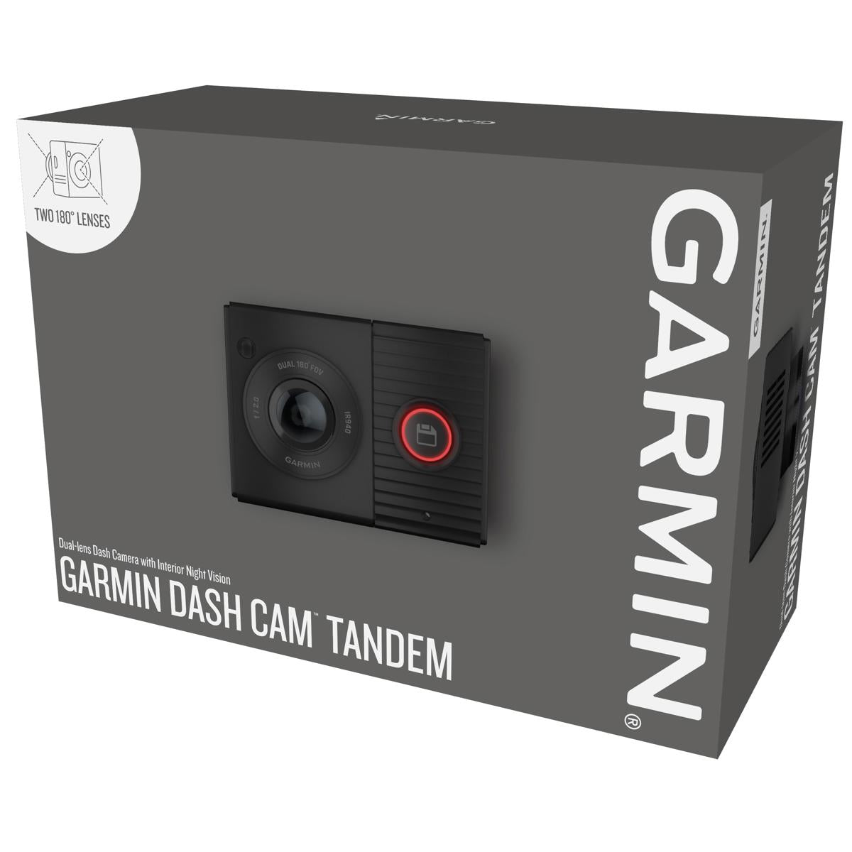 Garmin Tandem Dual-Lens Dash Cam with Two 180-Degree Lenses
