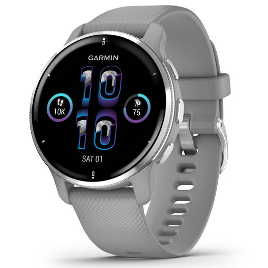 Garmin Venu 2 Plus 43mm GPS Smart Watch, Powder Gray with Silicone Band