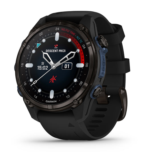 Garmin Descent Mk3i Dive GPS Smart Watch 43mm Black Silicone Band Carbon Gray