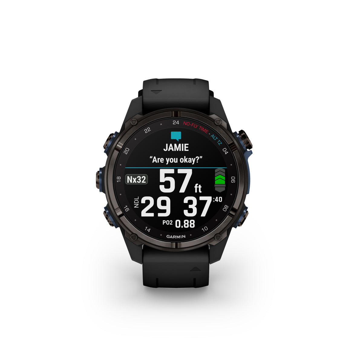 Garmin Descent Mk3i Dive GPS Smart Watch 43mm Black Silicone Band Carbon Gray