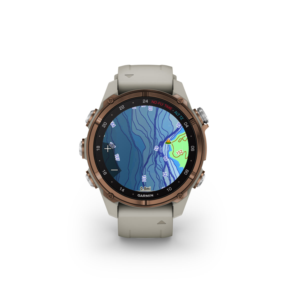 Garmin Descent Mk3i Dive GPS Smart Watch 43mm French Gray Silicone Band Bronze