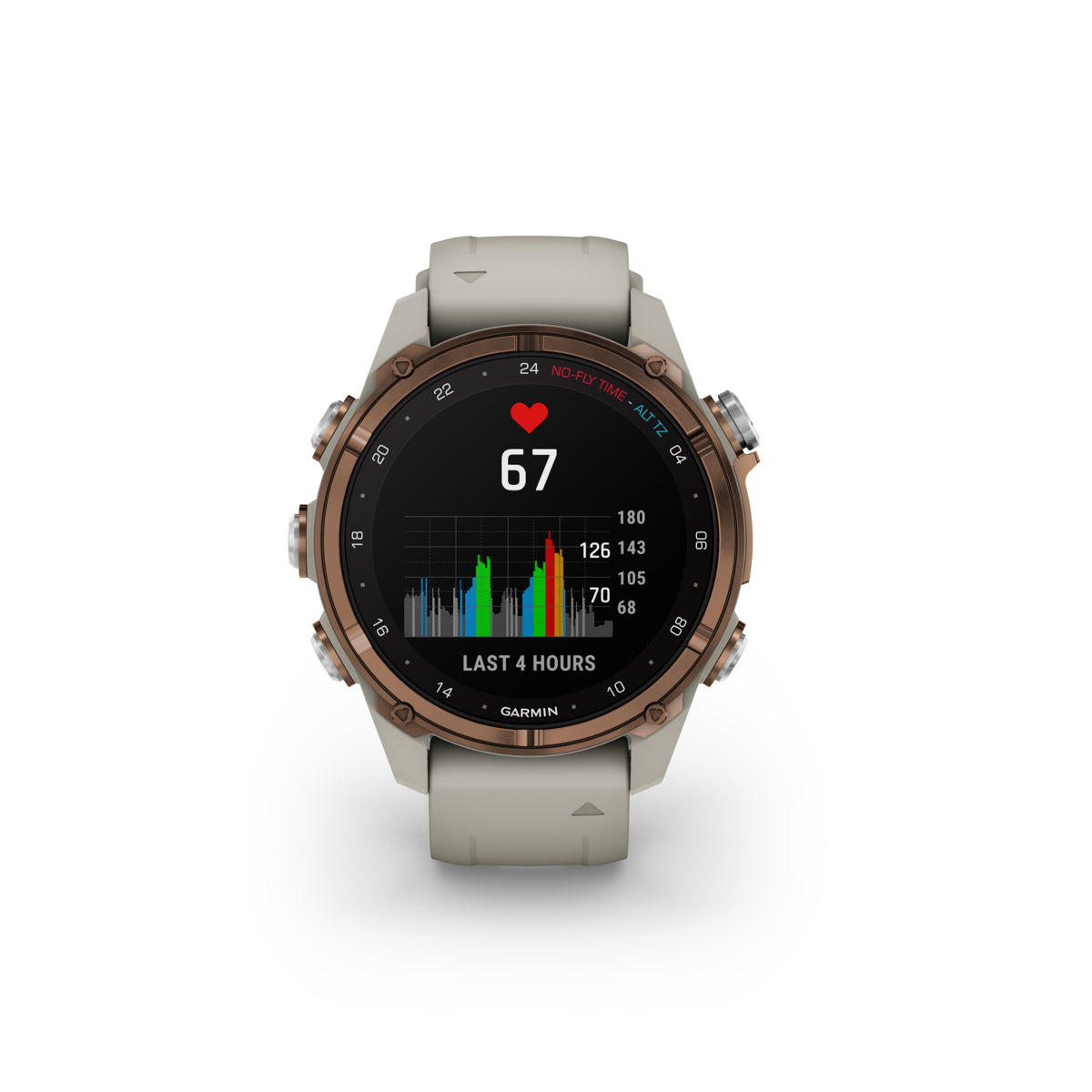 Garmin Descent Mk3i Dive GPS Smart Watch 43mm French Gray Silicone Band Bronze