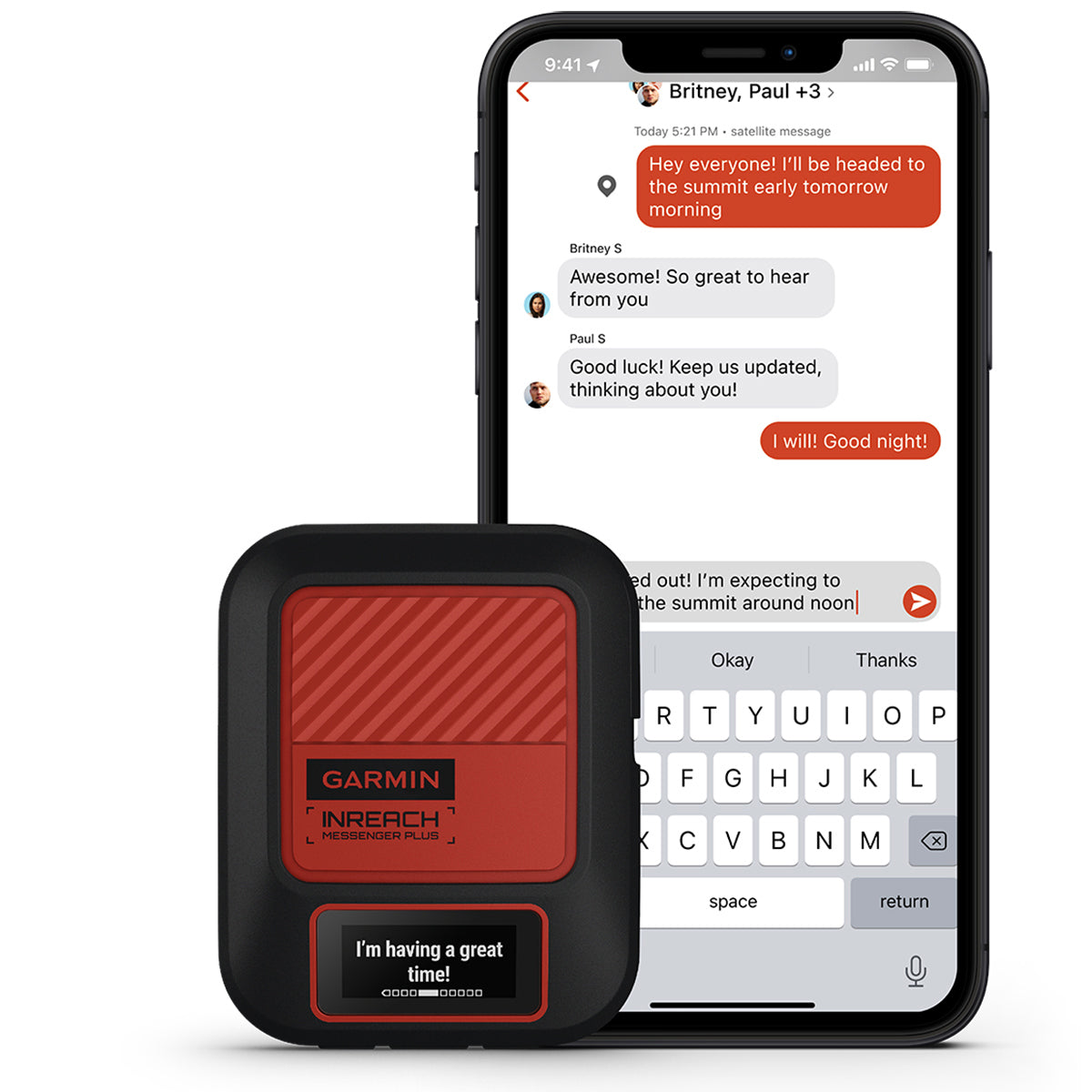 Garmin inReach Messenger Plus Satellite Communicator, Black