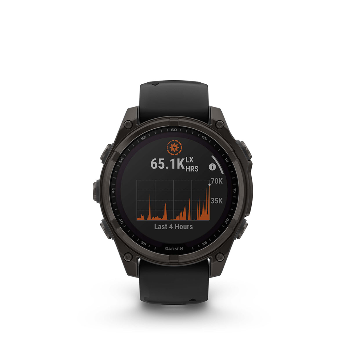 Garmin fenix 8 Solar Sapphire 47mm GPS Smartwatch, Carbon Gray DLC Titanium w/Black/Pebble Gray Silicone Band