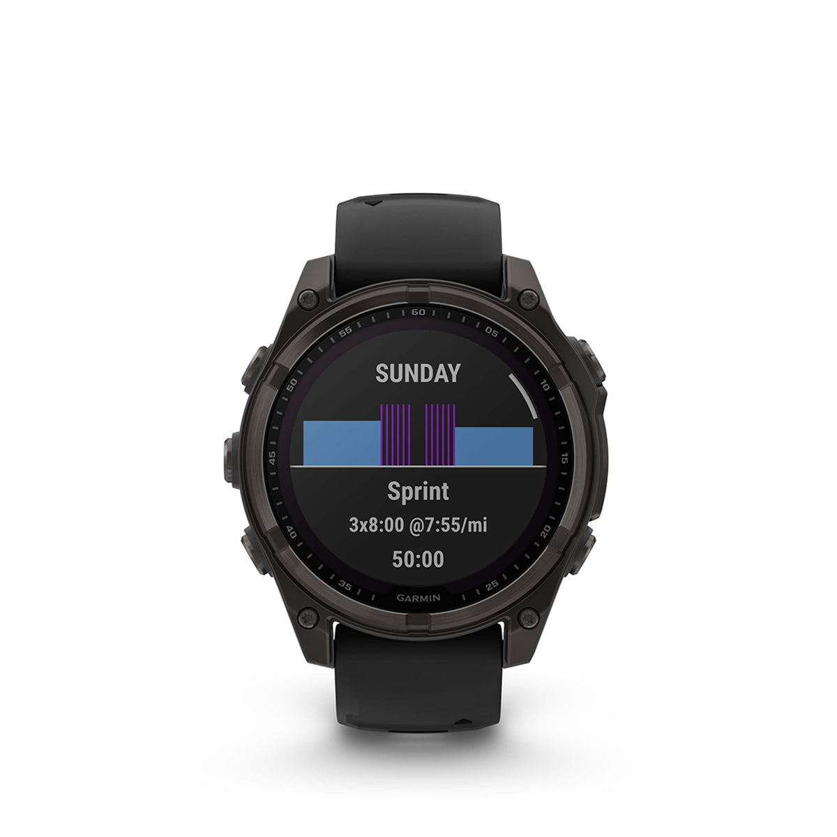 Garmin fenix 8 Solar Sapphire 47mm GPS Smartwatch, Carbon Gray DLC Titanium w/Black/Pebble Gray Silicone Band