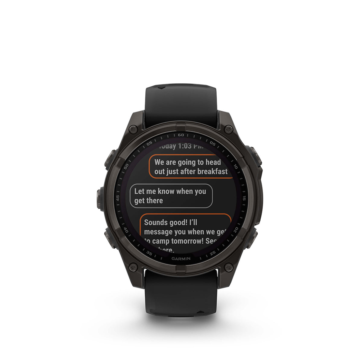 Garmin fenix 8 Solar Sapphire 47mm GPS Smartwatch, Carbon Gray DLC Titanium w/Black/Pebble Gray Silicone Band