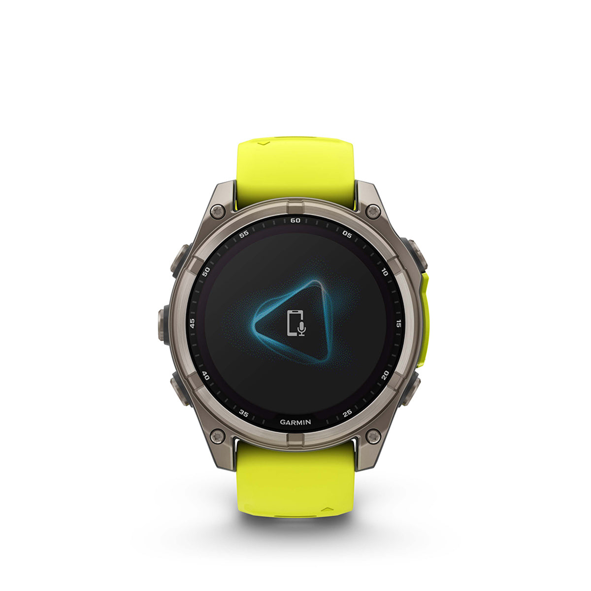 Garmin fenix 8 Solar Sapphire 47mm GPS Smartwatch, Titanium with Amp Yellow/Graphite Silicone Band