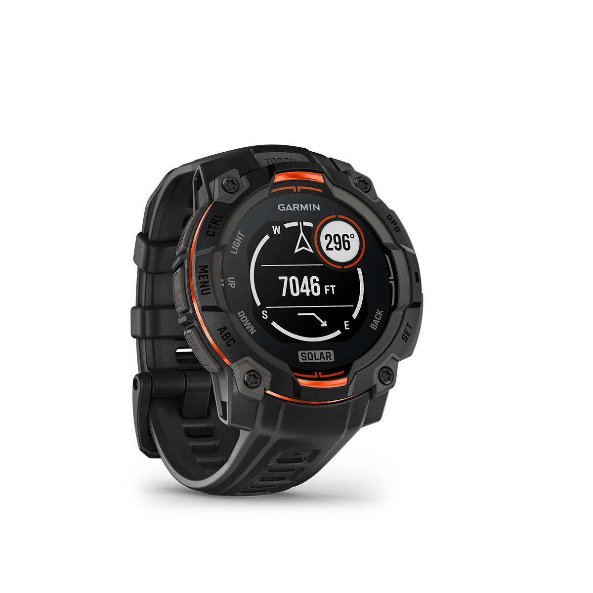 Garmin Instinct 3 45mm Solar GPS Smartwatch with Silicone Band Black