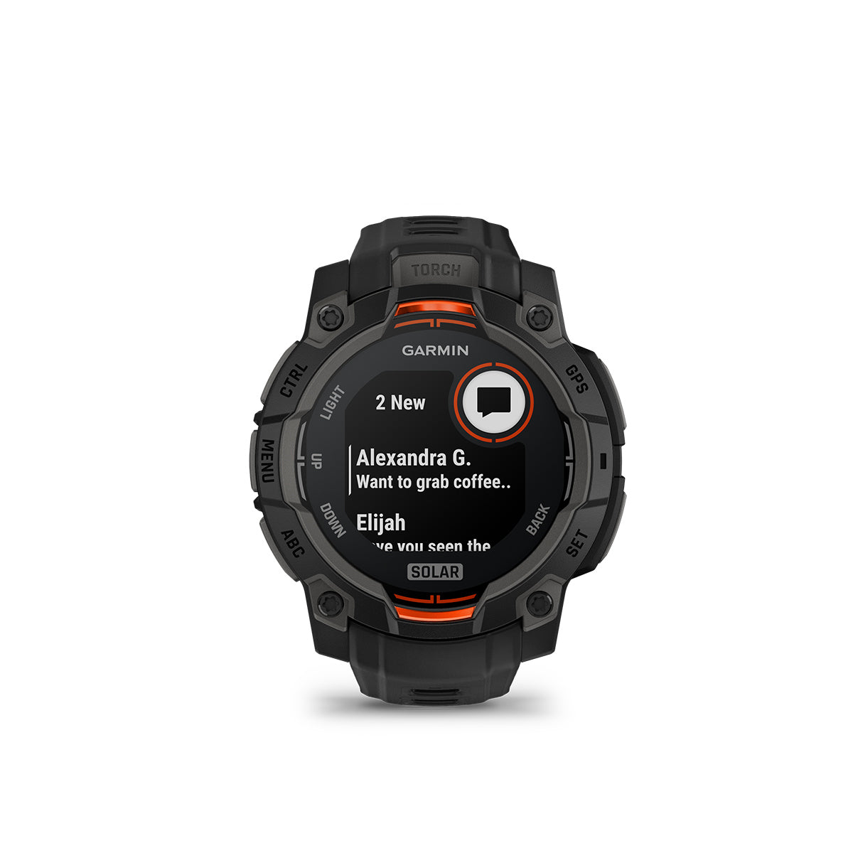 Garmin Instinct 3 45mm Solar GPS Smartwatch with Silicone Band Black