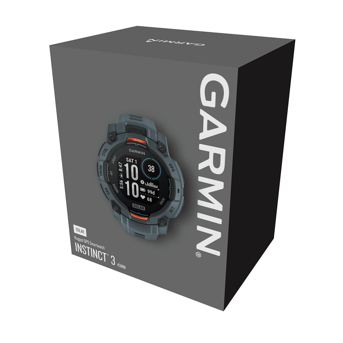 Garmin Instinct 3 45mm Solar GPS Smartwatch with Silicone Band Twilight