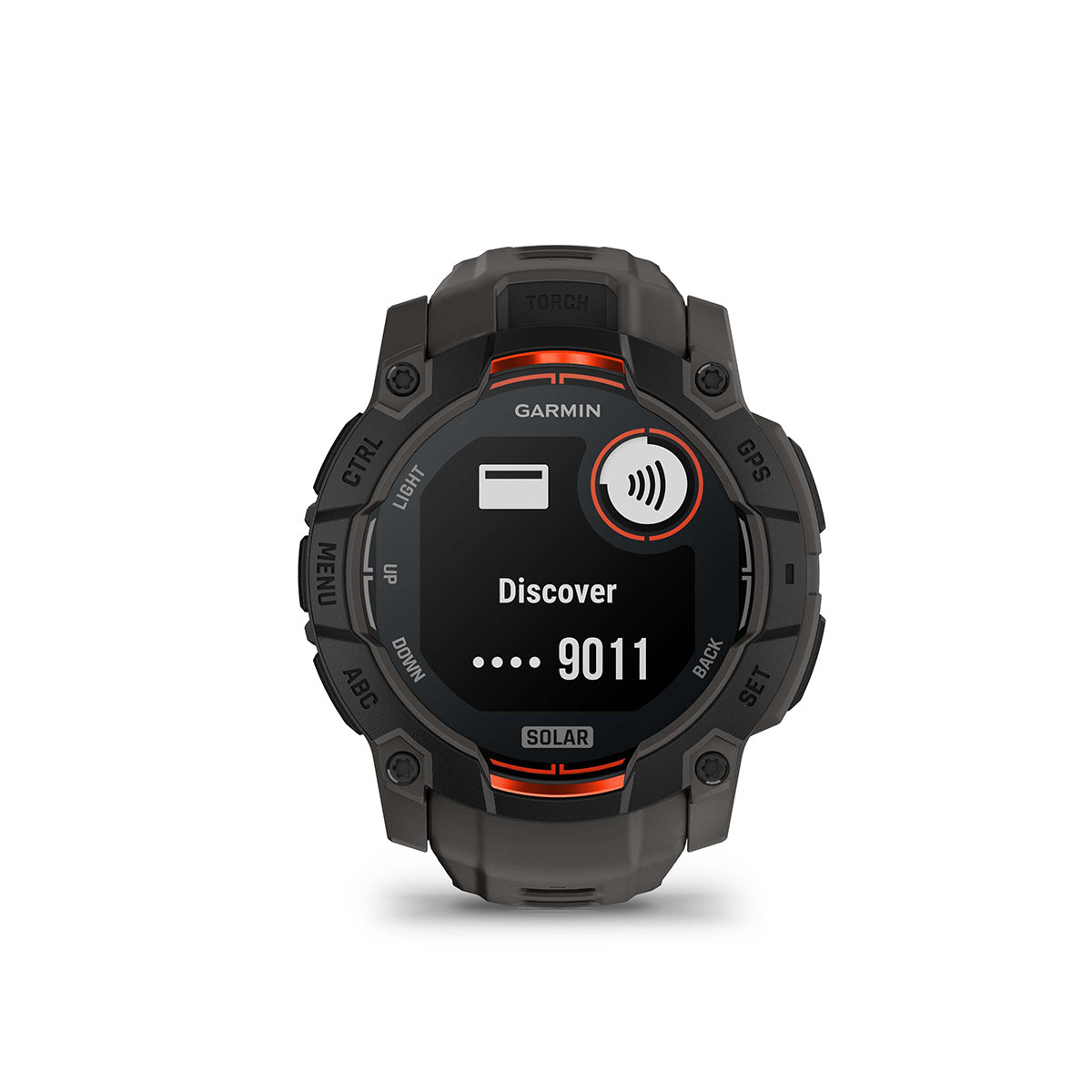 Garmin Instinct 3 50mm Solar GPS Smartwatch, Black with Charcoal Silicone Band