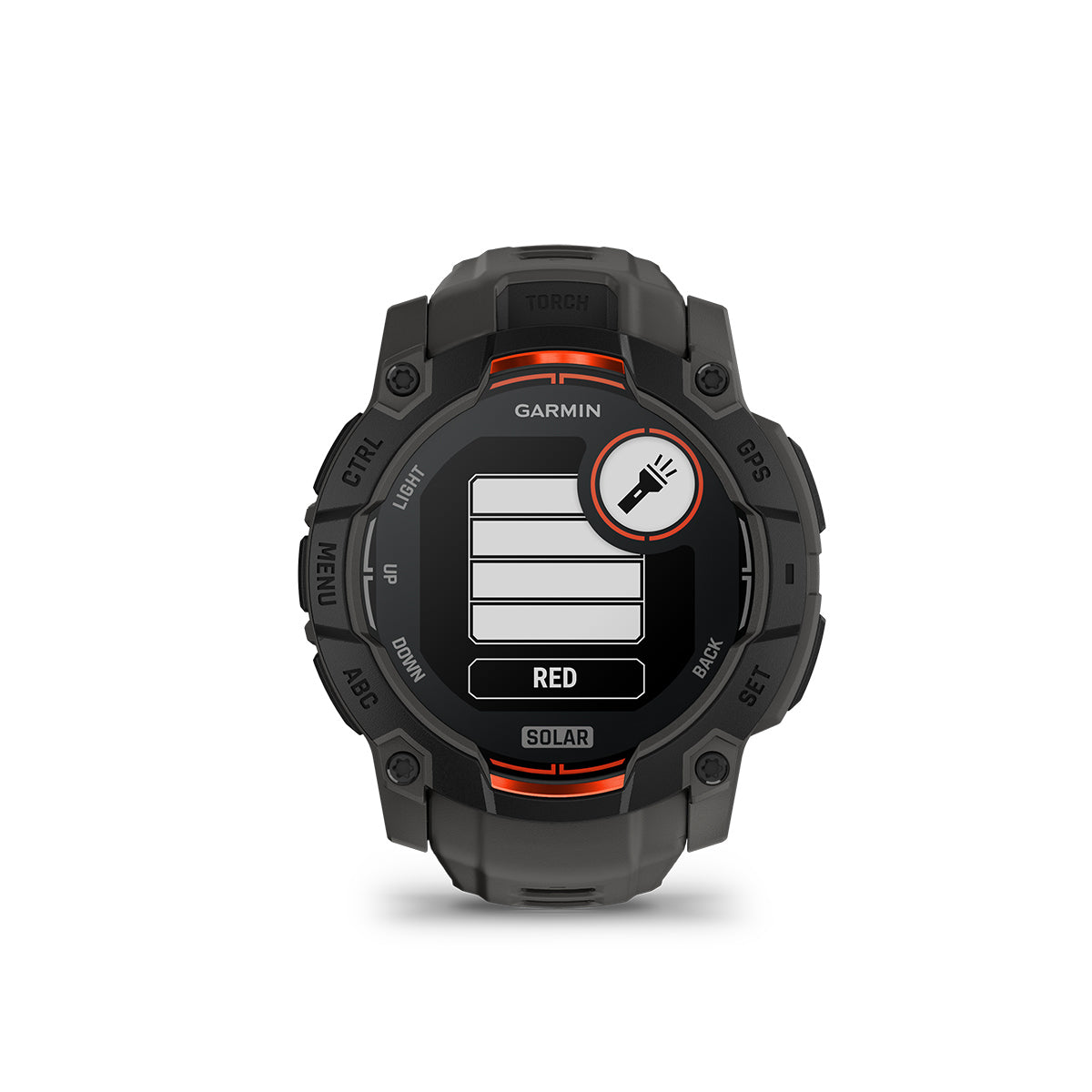 Garmin Instinct 3 50mm Solar GPS Smartwatch, Black with Charcoal Silicone Band