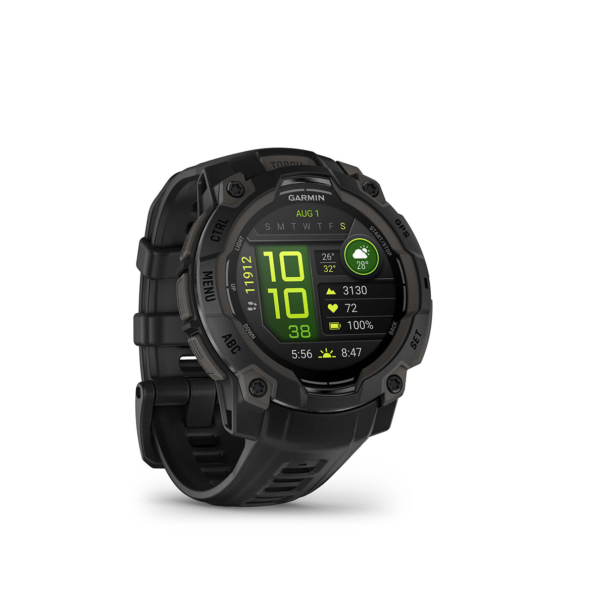 Garmin Instinct 3 AMOLED GPS Smartwatch with Silicone Band Black/Black 45mm