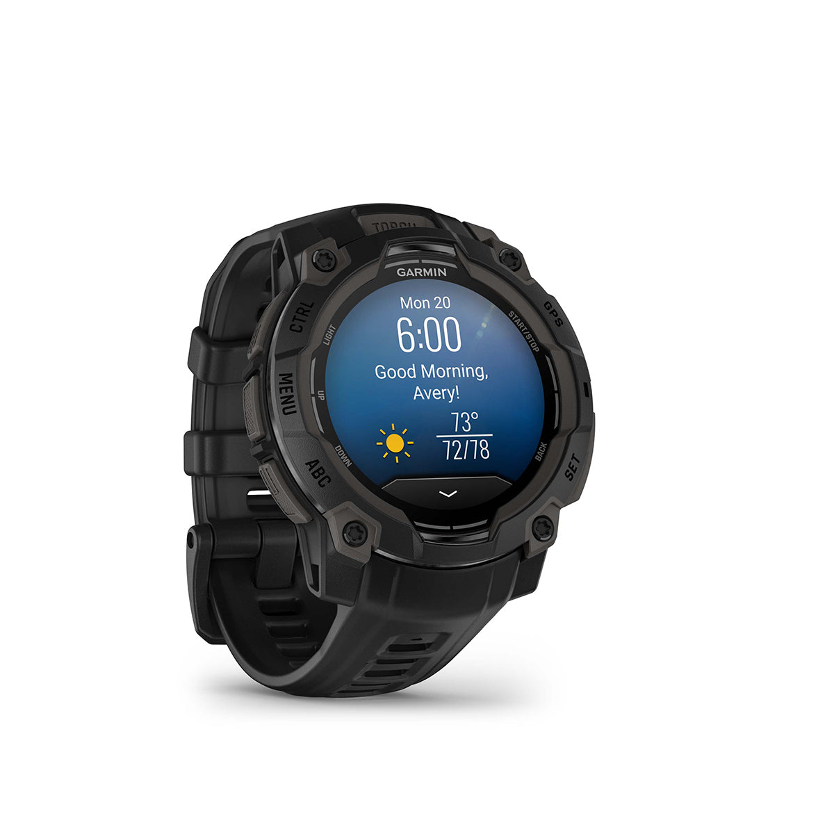 Garmin Instinct 3 AMOLED GPS Smartwatch with Silicone Band Black/Black 45mm