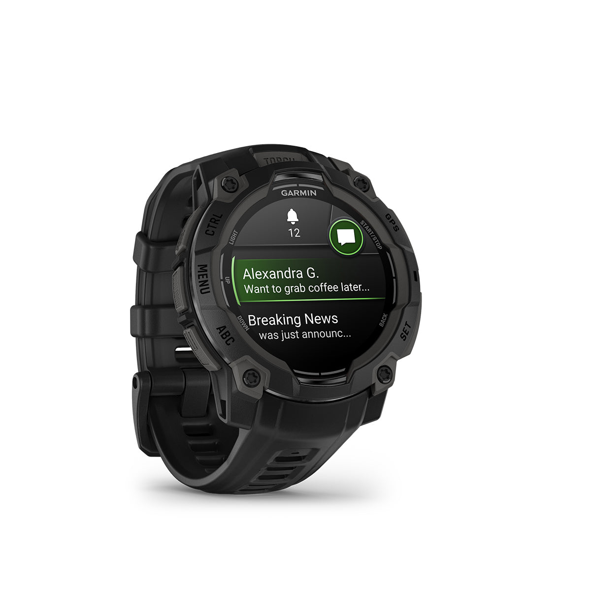 Garmin Instinct 3 AMOLED GPS Smartwatch with Silicone Band Black/Black 45mm
