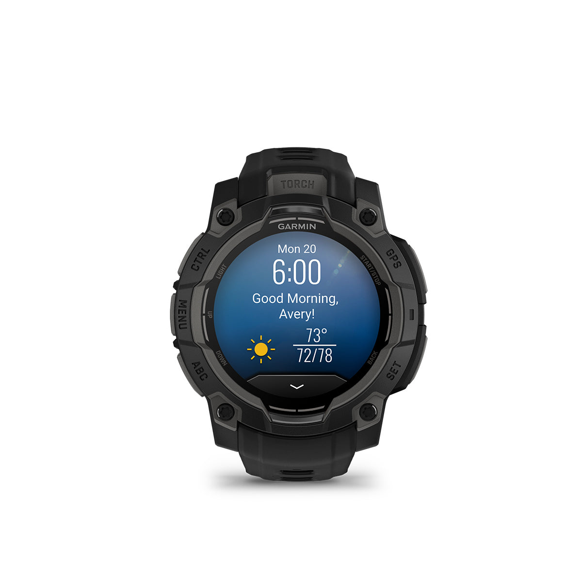 Garmin Instinct 3 AMOLED GPS Smartwatch with Silicone Band Black/Black 45mm
