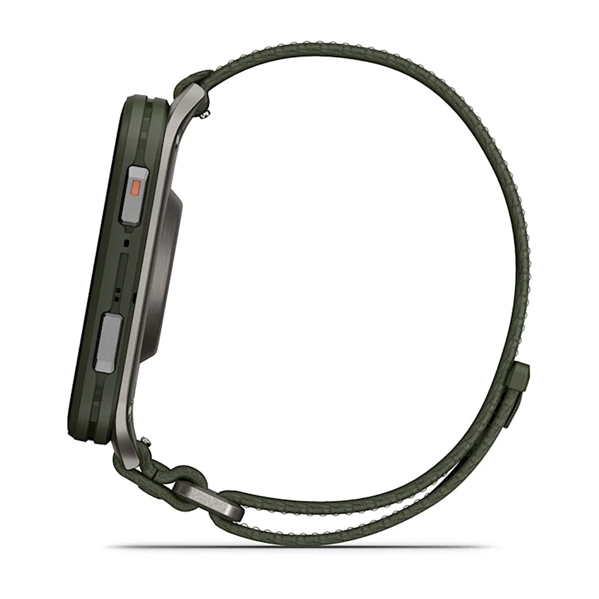Garmin Venu X1 AMOLED GPS Smartwatch, Titanium Caseback with Moss ComfortFit Nylon Band